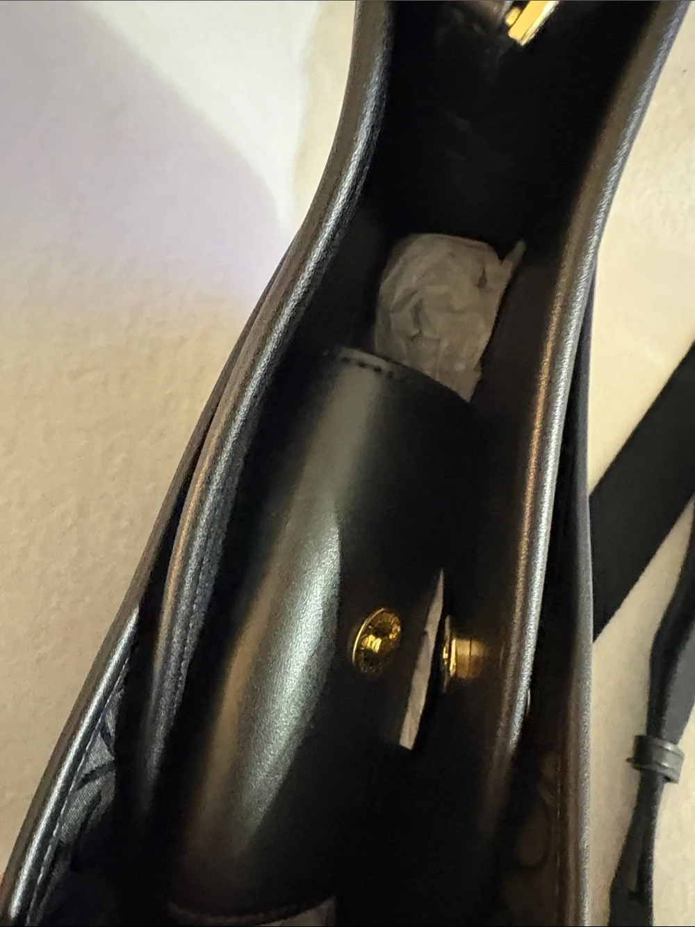 Calvin Klein Brown Monogram Messenger Bag with Black Strap